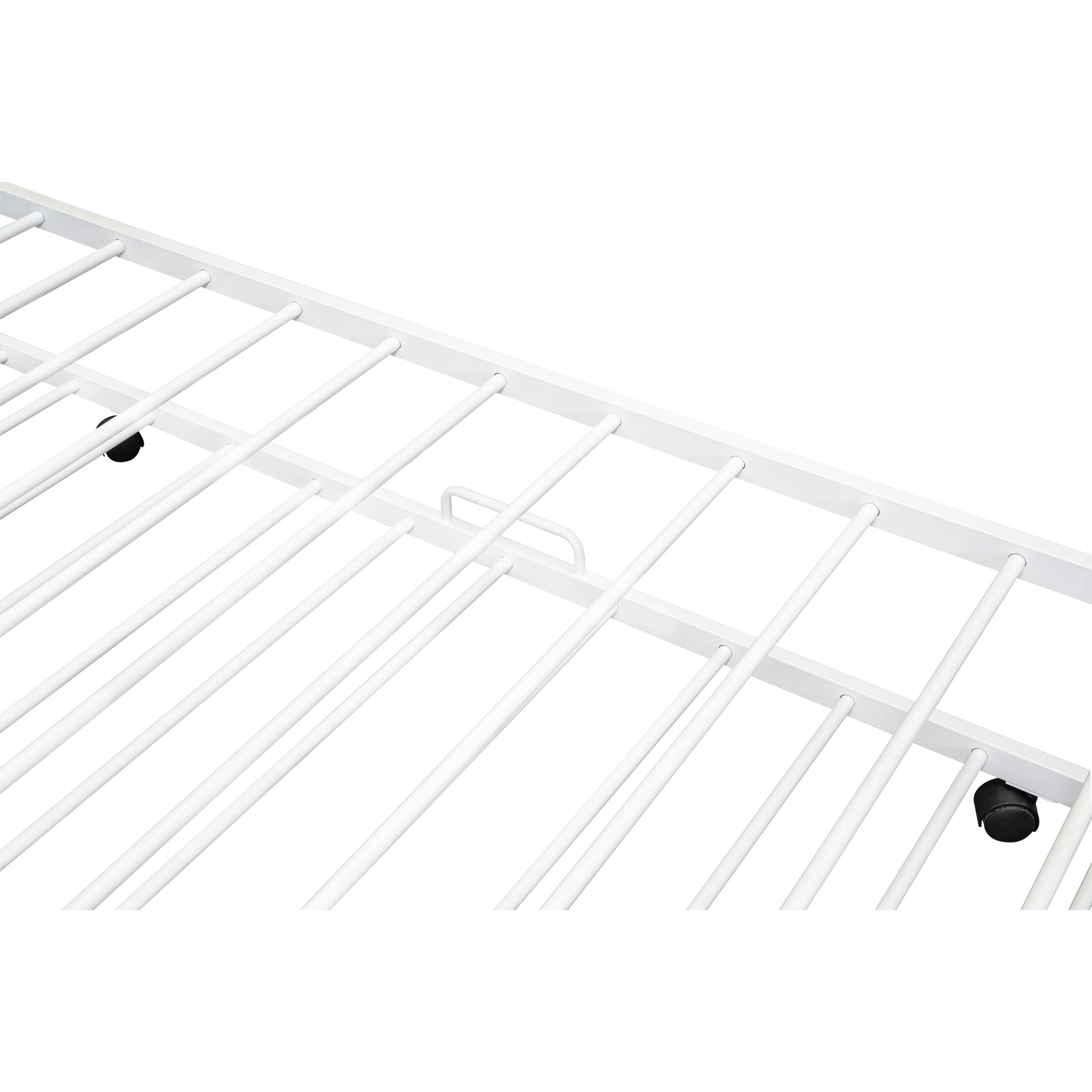 Metal House Bed With Trundle, Twin Size House Bed White White Metal