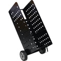 Firewood Cart,Fireplace Log Rolling Cart,Wood Rack ,Heavy Duty In Door Outdoor Rolling Cart Black Steel