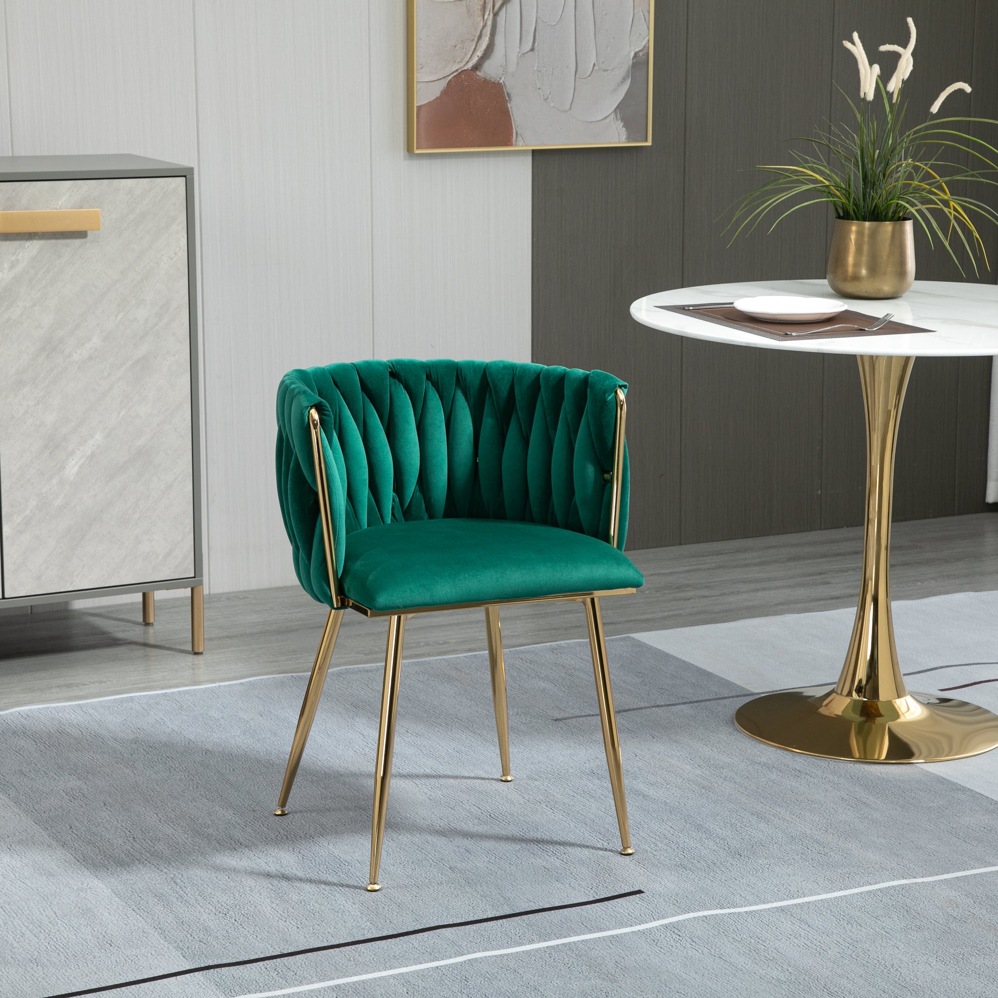 Coolmore Leisuredining Chairsaccent Chair1Pc Set Emerald Metal