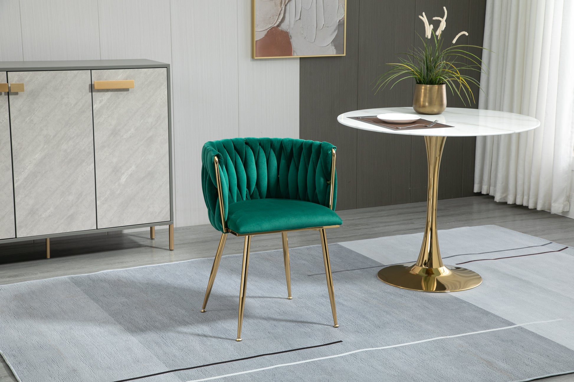 Coolmore Leisuredining Chairsaccent Chair1Pc Set Emerald Metal