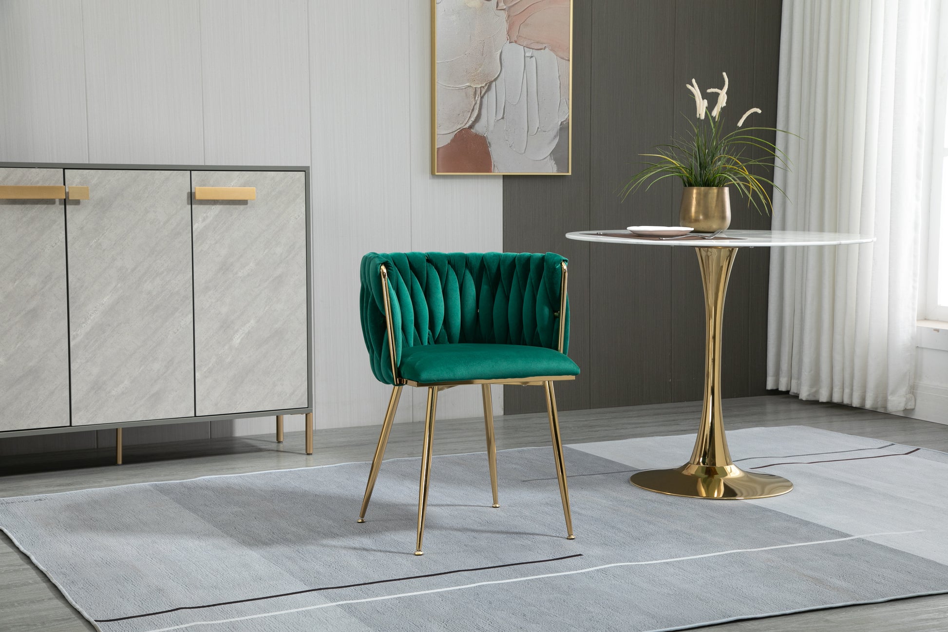 Coolmore Leisuredining Chairsaccent Chair1Pc Set Emerald Metal