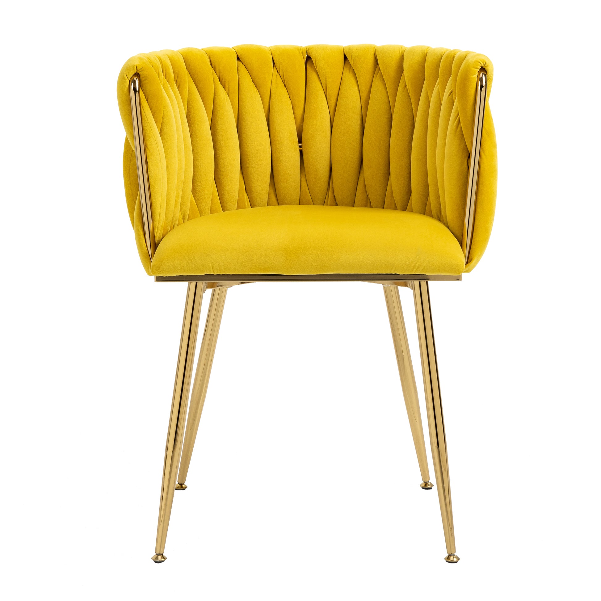 Coolmore Leisuredining Chairsaccent Chair1Pc Set Mustard Metal