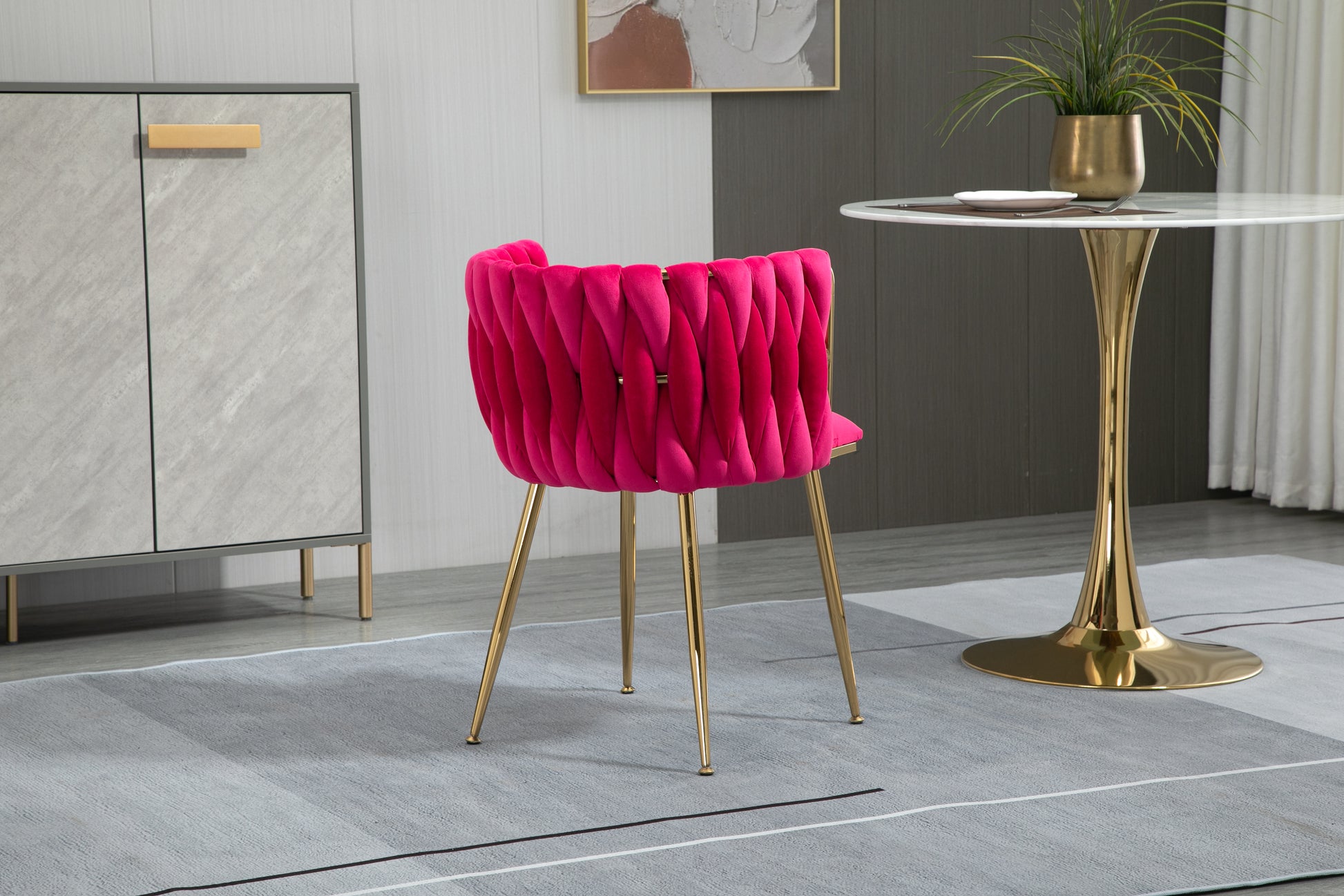 Coolmore Leisuredining Chairsaccent Chair2Pc Set Rose Red Metal