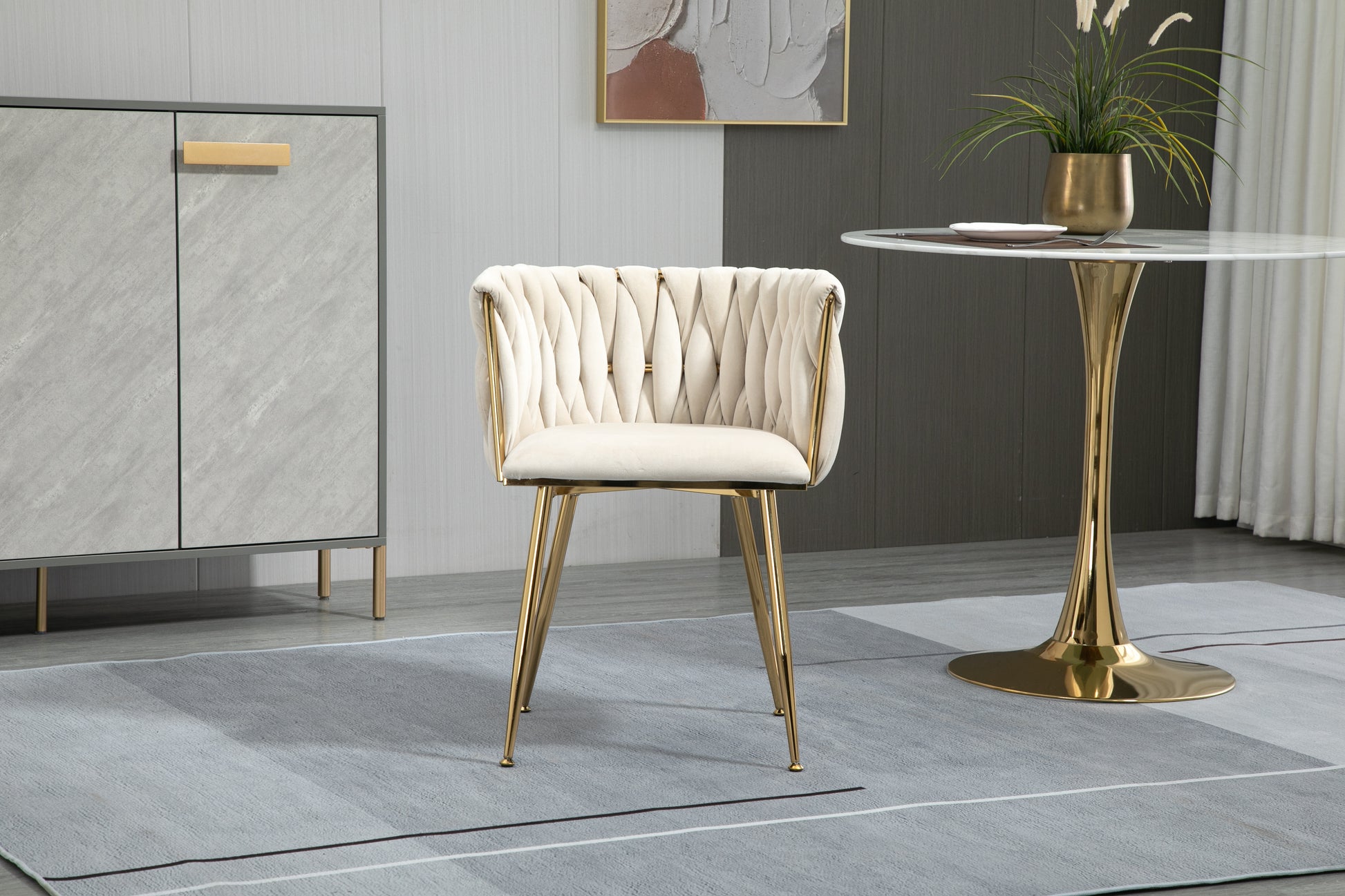 Coolmore Leisuredining Chairsaccent Chair2Pc Set Ivory Metal