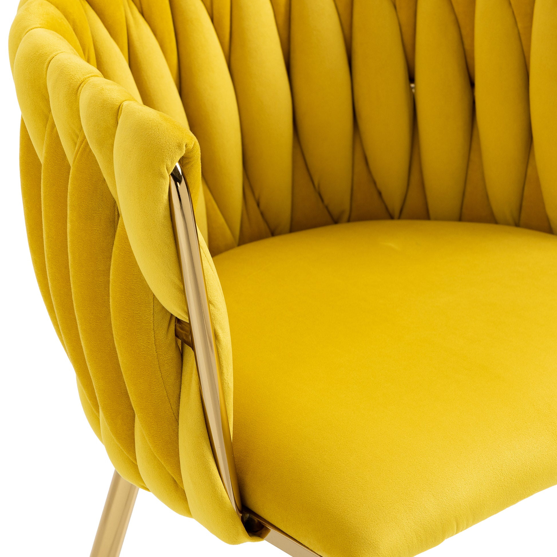 Coolmore Leisuredining Chairsaccent Chair1Pc Set Mustard Metal