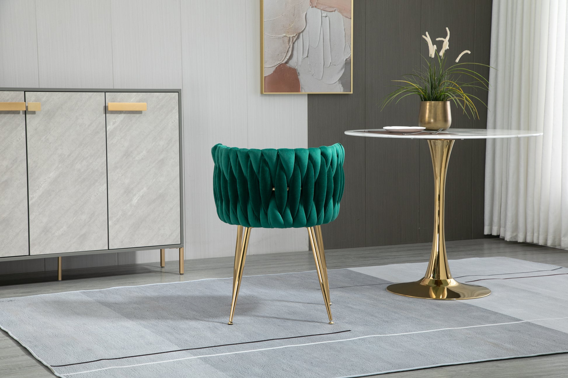 Coolmore Leisuredining Chairsaccent Chair1Pc Set Emerald Metal