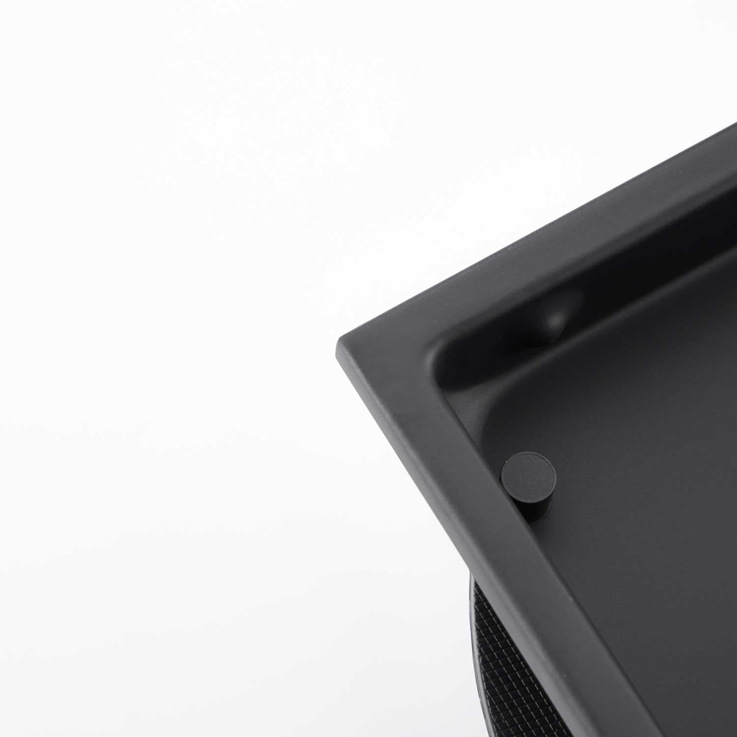 6 Inch Square Shower Floor Drain Matte Black Stainless Steel