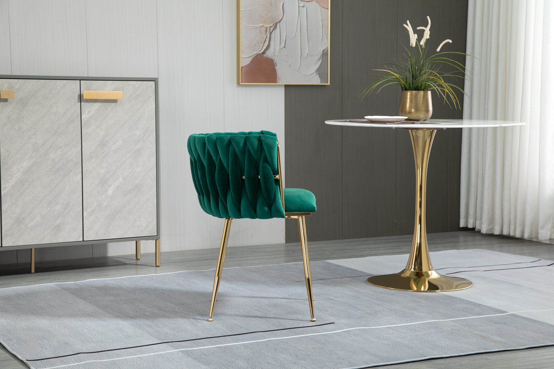 Coolmore Leisuredining Chairsaccent Chair1Pc Set Emerald Metal