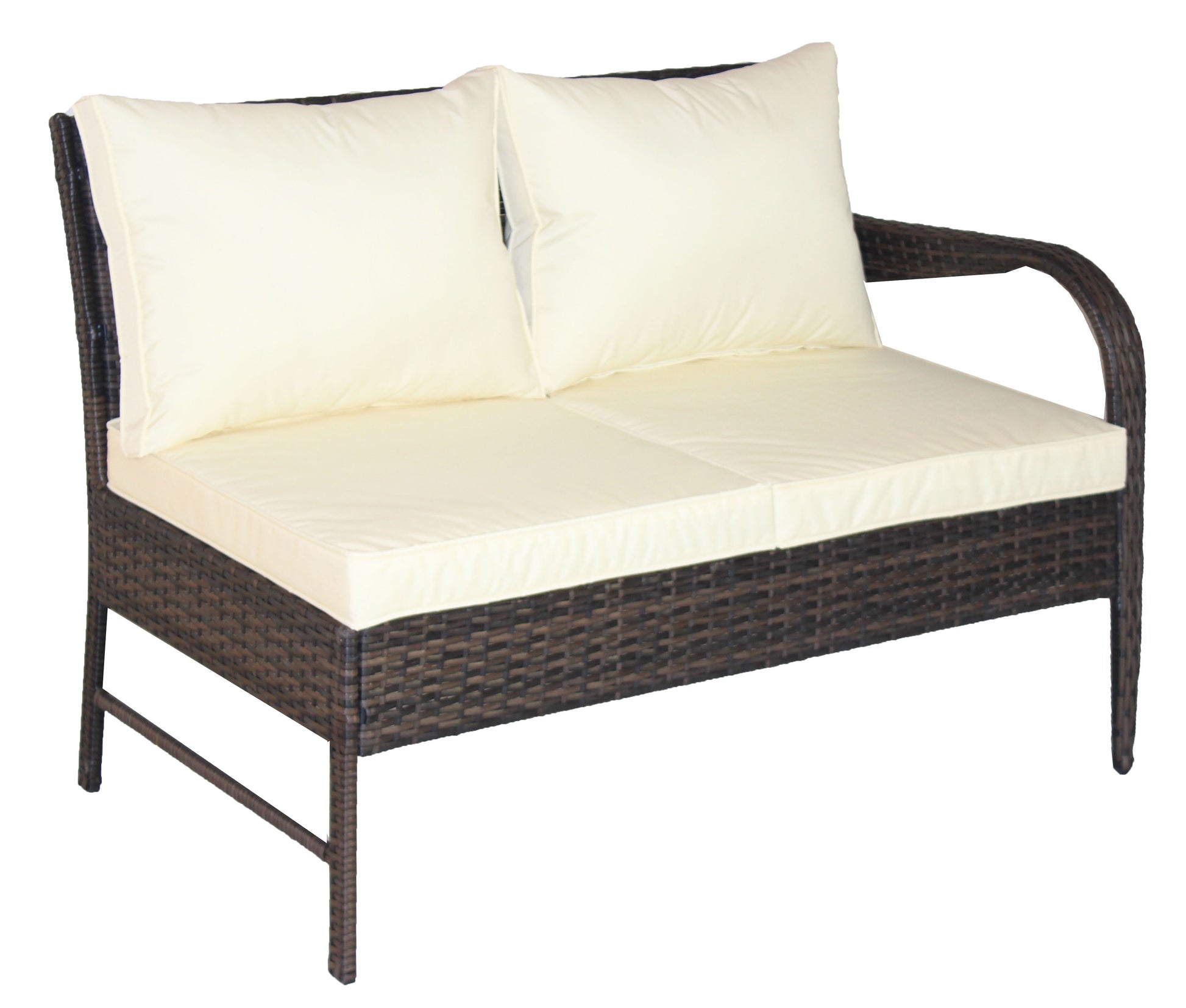 3 Piece Patio Sectional Wicker Rattan Outdoor Furniture Sofa Set With Storage Box Brown Brown Steel