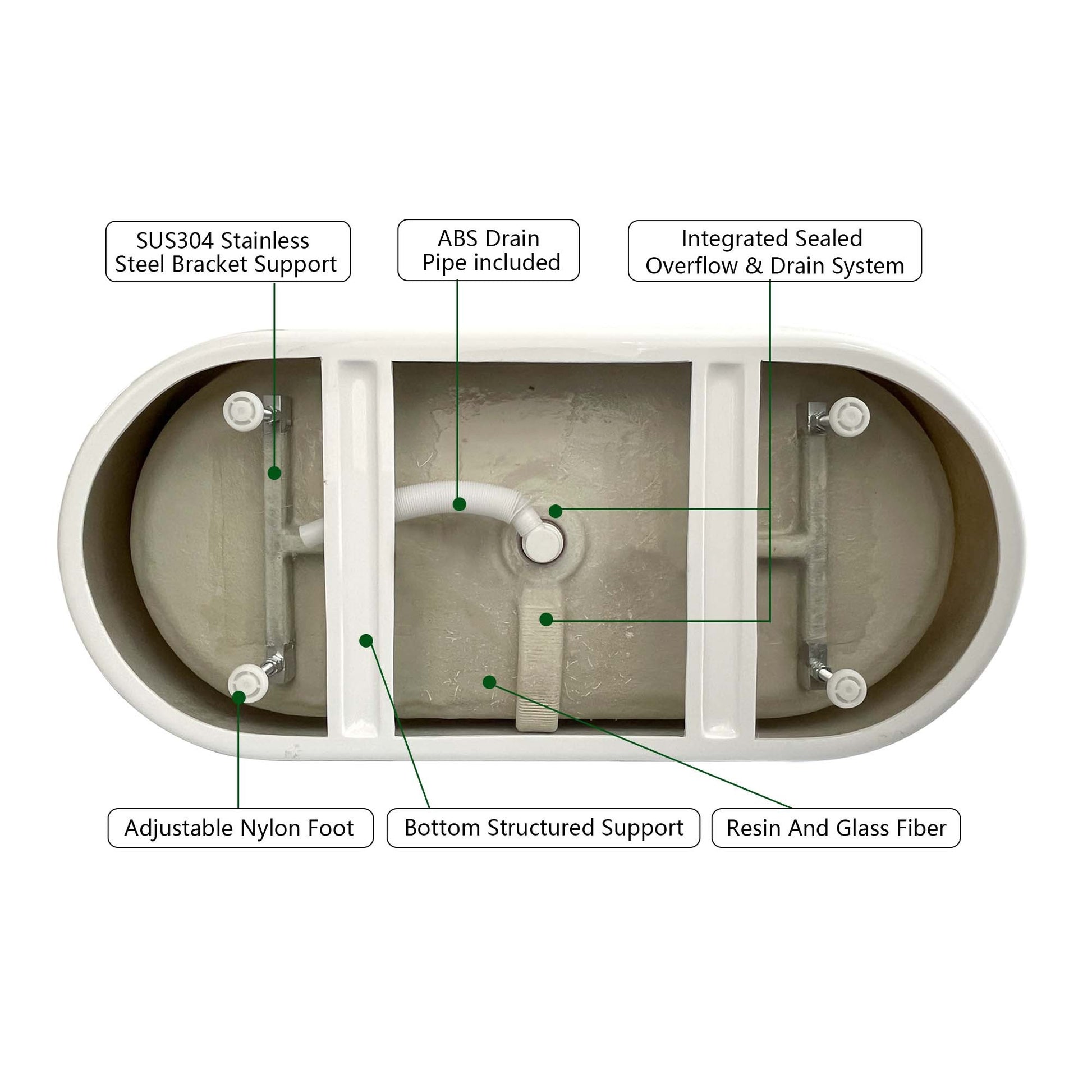 59" Acrylic Free Standing Tub Classic Oval Shape Soaking Tub, Adjustable Freestanding Bathtub With Integrated Slotted Overflow And Chrome Pop Up Drain Anti Clogging Gloss Black Black Oval Bathroom Freestanding Tubs Polished 59 61 In Modern Soaking Center