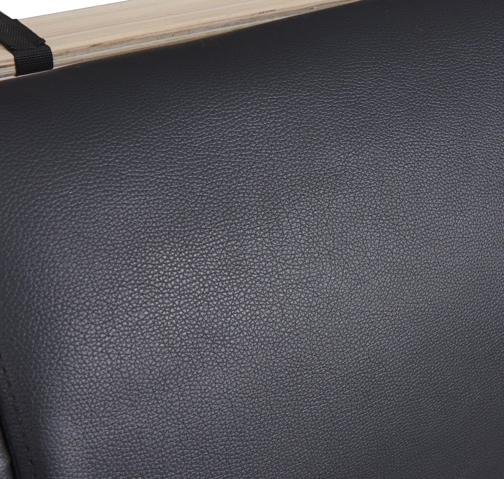 Queen Size Upholstered Faux Leather Platform Bed With Led Light Bed Frame With Slatted Black Queen Black Solid Wood