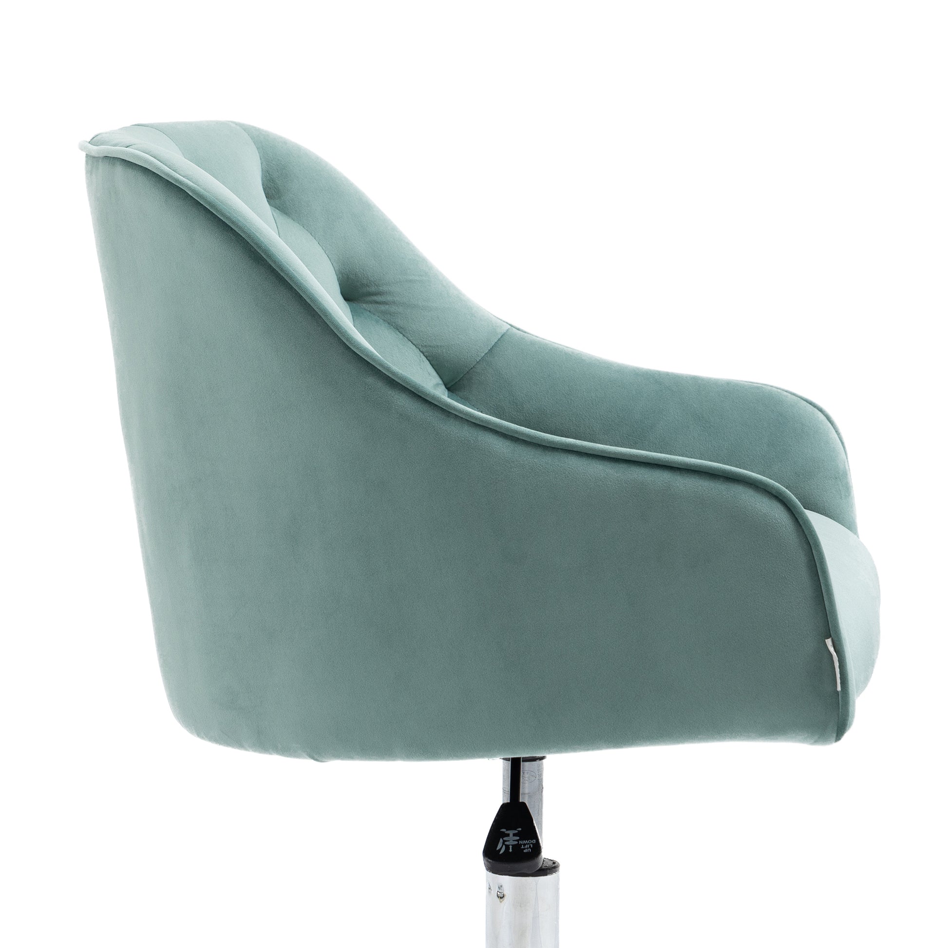 Coolmore Velvet Home Office Desk Chair, Modern Cute Computer Chair, Wheels Swivel Height Adjustable Swivel Task Chair For Home Office Mint Green Velvet Mint Green Foam Metal