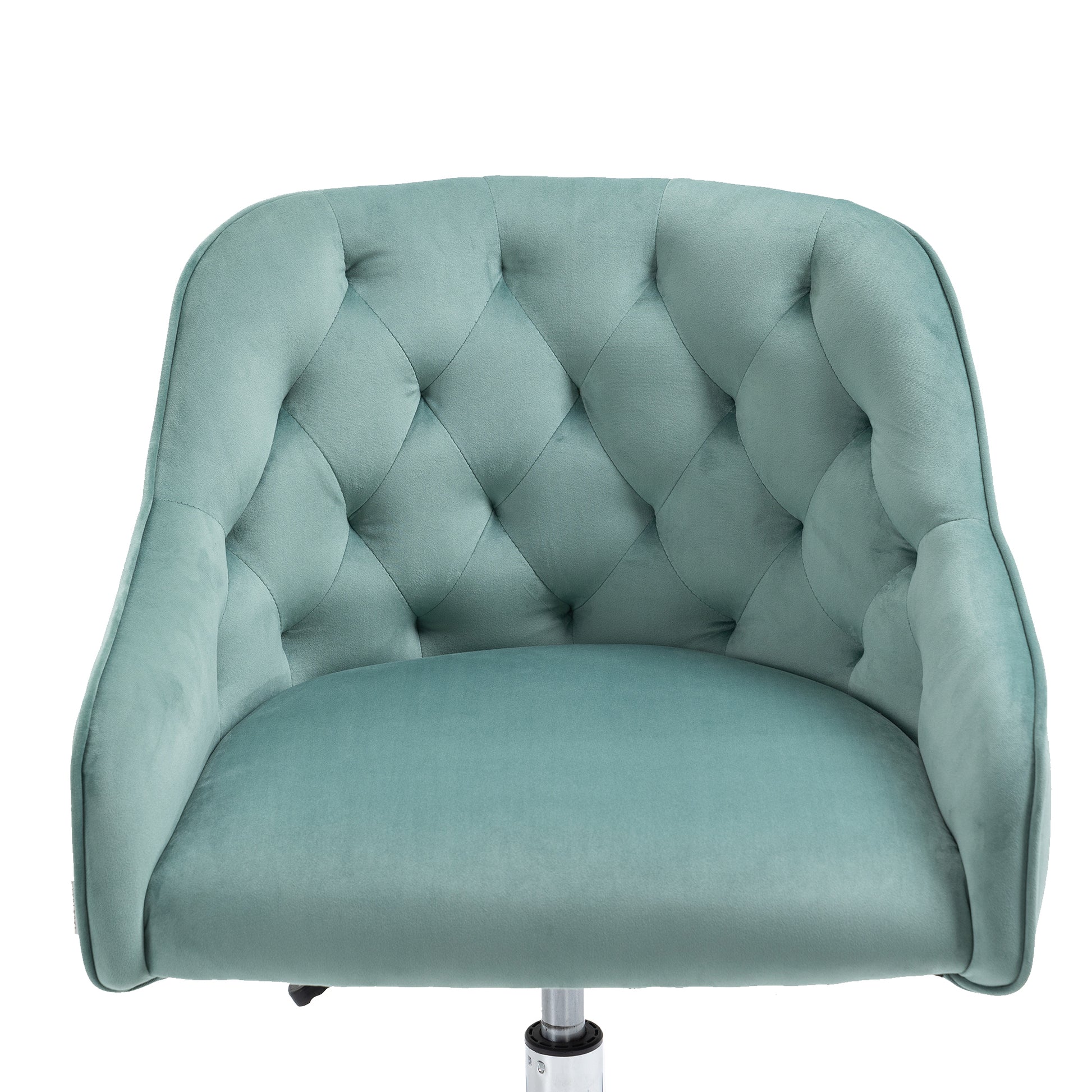 Coolmore Velvet Home Office Desk Chair, Modern Cute Computer Chair, Wheels Swivel Height Adjustable Swivel Task Chair For Home Office Mint Green Velvet Mint Green Foam Metal