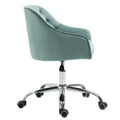 Coolmore Velvet Home Office Desk Chair, Modern Cute Computer Chair, Wheels Swivel Height Adjustable Swivel Task Chair For Home Office Mint Green Velvet Mint Green Foam Metal