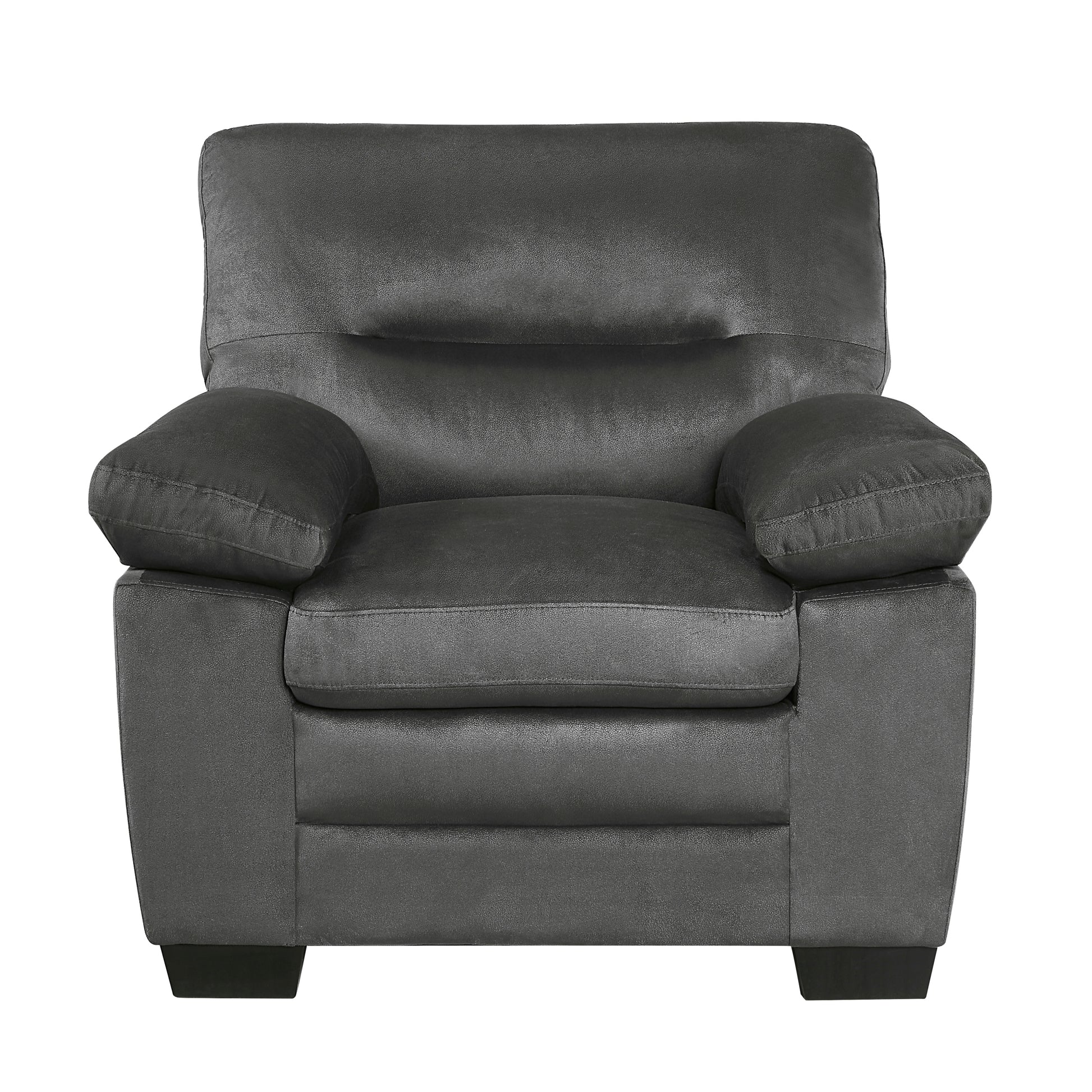 Modern Sleek Design Living Room Furniture 1Pc Chair Dark Gray Fabric Upholstered Comfortable Plush Seating Dark Gray Primary Living Space Modern Fabric