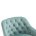 Coolmore Velvet Home Office Desk Chair, Modern Cute Computer Chair, Wheels Swivel Height Adjustable Swivel Task Chair For Home Office Mint Green Velvet Mint Green Foam Metal