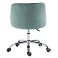 Coolmore Velvet Home Office Desk Chair, Modern Cute Computer Chair, Wheels Swivel Height Adjustable Swivel Task Chair For Home Office Mint Green Velvet Mint Green Foam Metal