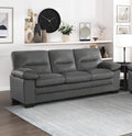 Modern Sleek Design Living Room Furniture 1Pc Sofa Dark Gray Fabric Upholstered Comfortable Plush Seating Dark Gray Primary Living Space Modern Fabric