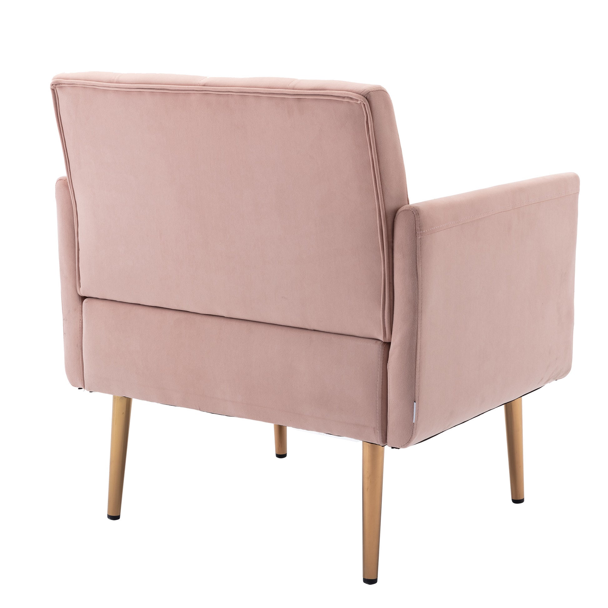 Coolmore Accent Chair ,Leisure Single Sofa With Rose Golden Feet Pink Polyester