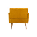 Coolmore Accent Chair ,Leisure Single Sofa With Rose Golden Feet Mustard Polyester