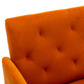 Coolmore Accent Chair ,Leisure Single Sofa With Rose Golden Feet Orange Polyester