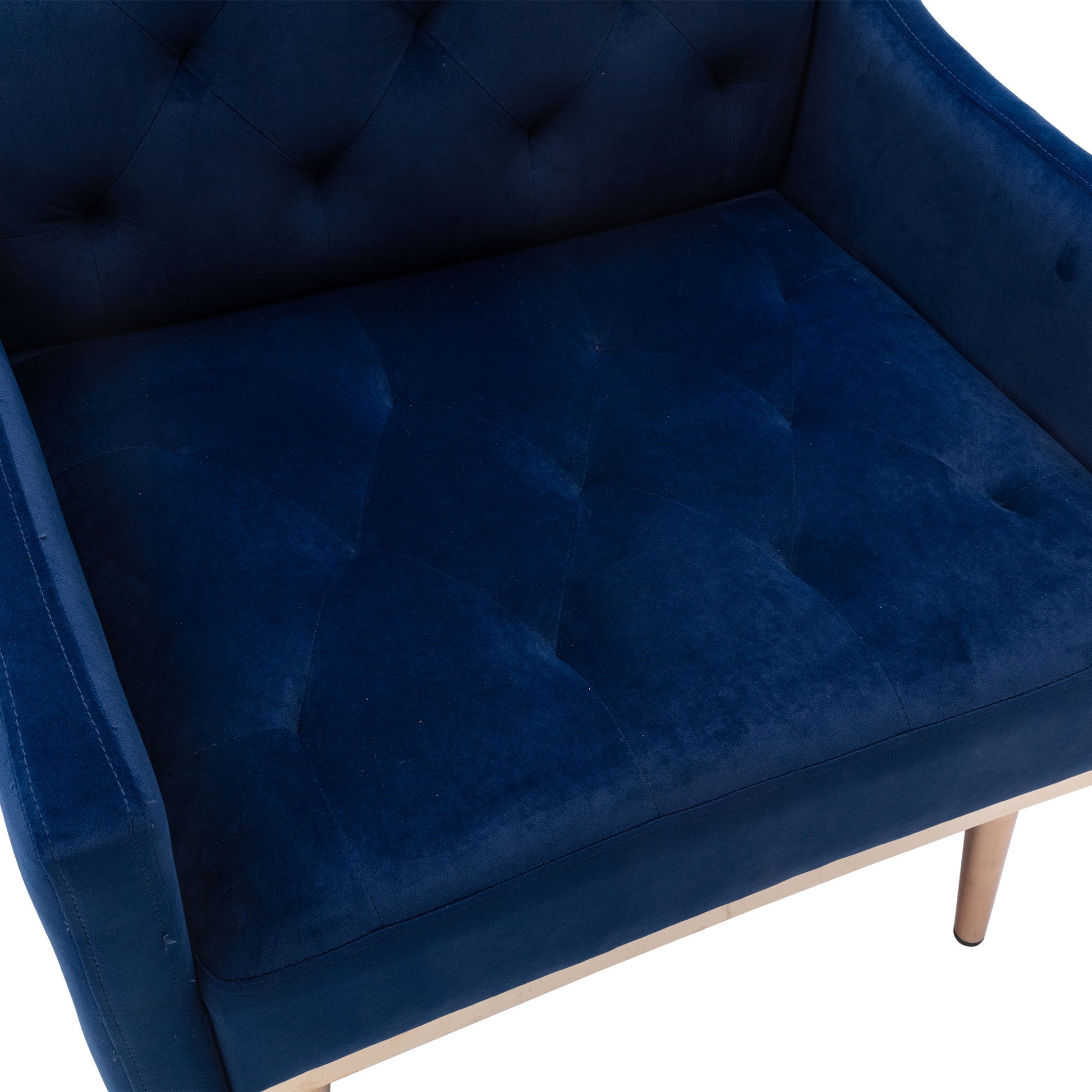 Coolmore Accent Chair ,Leisure Single Sofa With Rose Golden Feet Navy Polyester