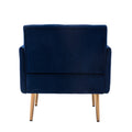 Coolmore Accent Chair ,Leisure Single Sofa With Rose Golden Feet Navy Polyester