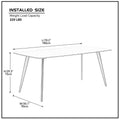 Update Package Sintered Stone Dining Table Thickness Of 12Mm Porcelain 70.86'' Black Black Foam Metal
