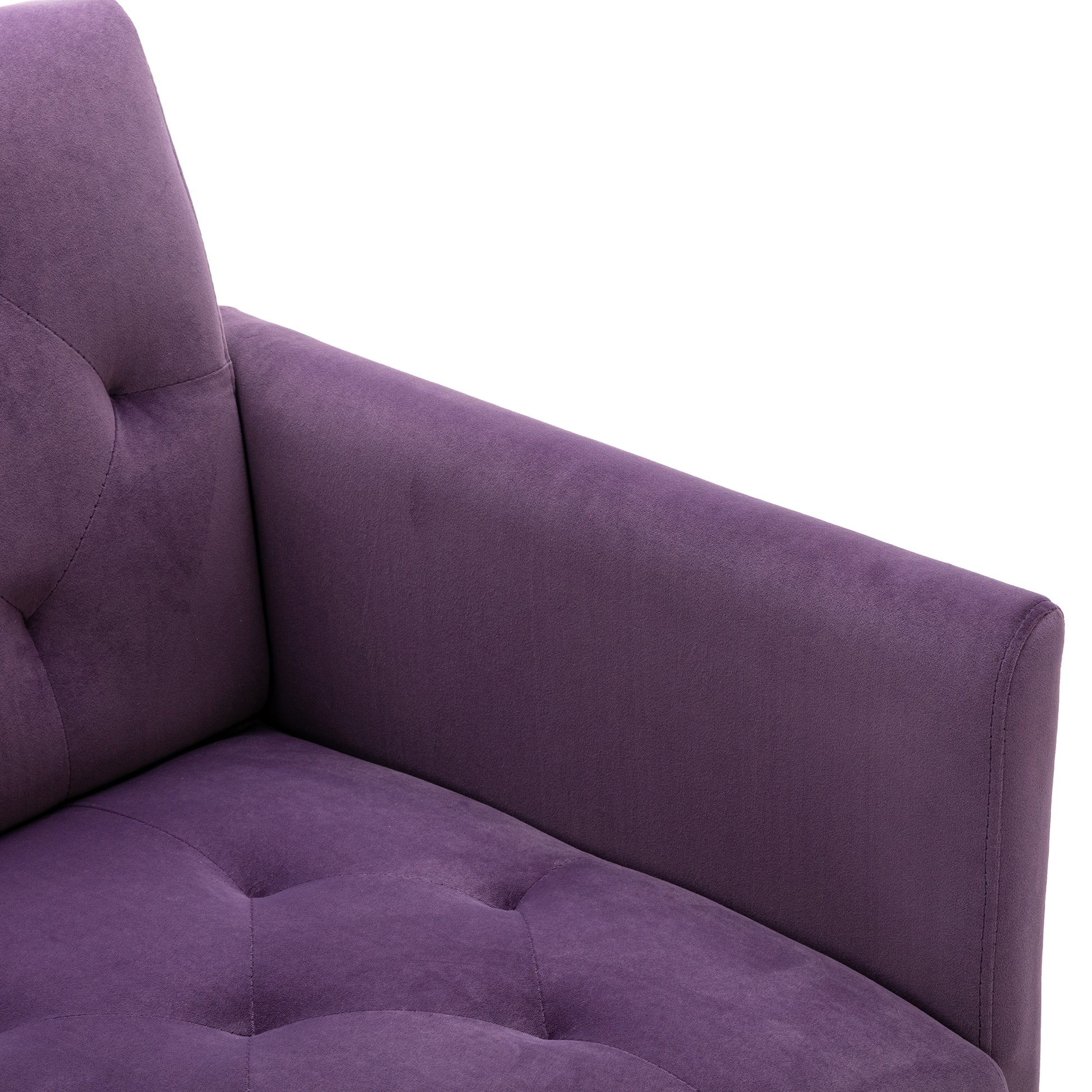 Coolmore Accent Chair ,Leisure Single Sofa With Rose Golden Feet Purple Polyester