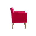 Coolmore Accent Chair ,Leisure Single Sofa With Rose Golden Feet Rose Red Polyester