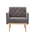 Coolmore Accent Chair ,Leisure Single Sofa With Rose Golden Feet Grey Polyester