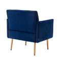 Coolmore Accent Chair ,Leisure Single Sofa With Rose Golden Feet Navy Polyester