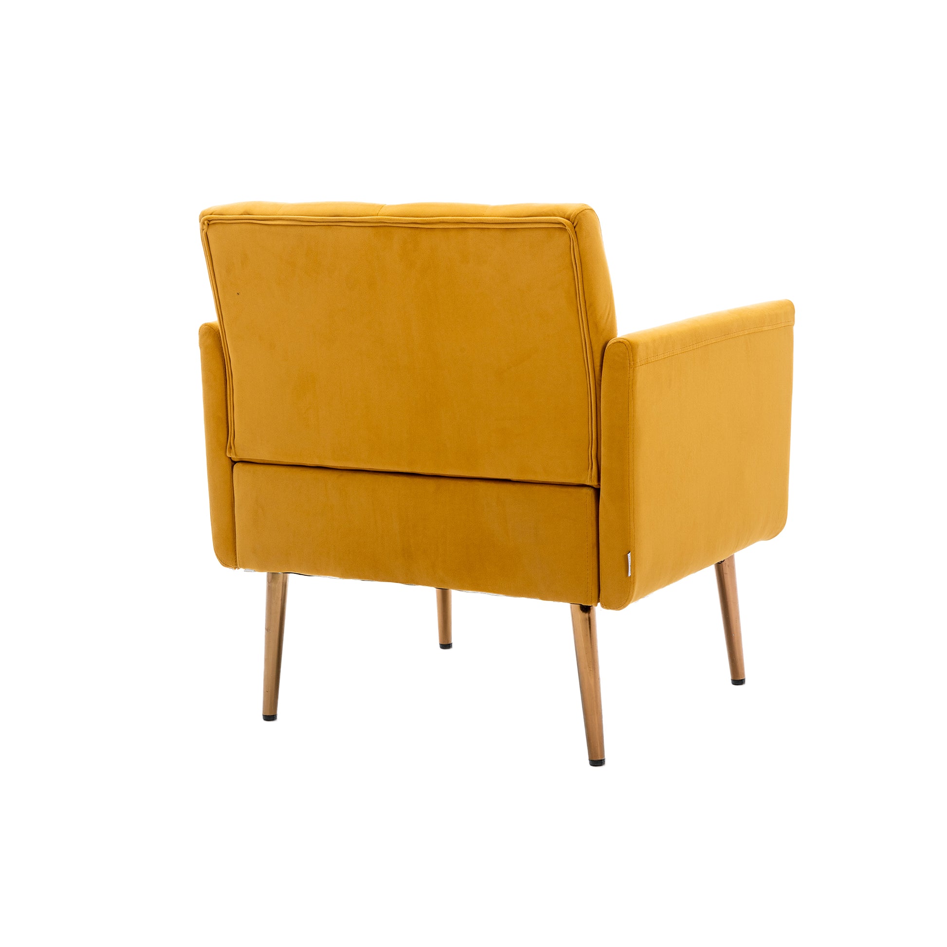Coolmore Accent Chair ,Leisure Single Sofa With Rose Golden Feet Mustard Polyester