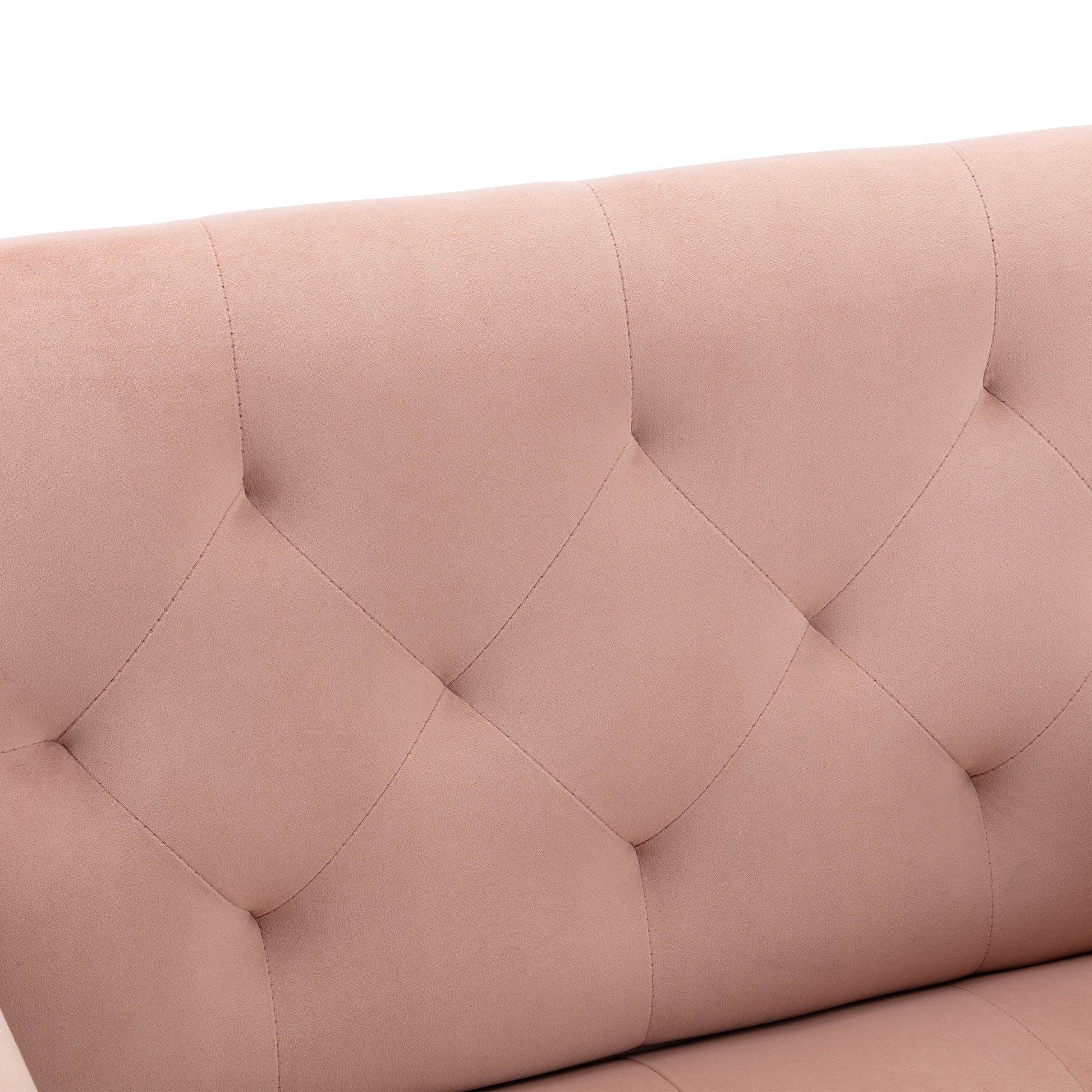 Coolmore Accent Chair ,Leisure Single Sofa With Rose Golden Feet Pink Polyester