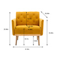 Coolmore Accent Chair ,Leisure Single Sofa With Rose Golden Feet Mustard Polyester