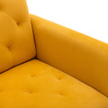 Coolmore Accent Chair ,Leisure Single Sofa With Rose Golden Feet Mustard Polyester