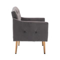 Coolmore Accent Chair ,Leisure Single Sofa With Rose Golden Feet Grey Polyester