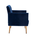 Coolmore Accent Chair ,Leisure Single Sofa With Rose Golden Feet Navy Polyester