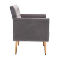 Coolmore Accent Chair ,Leisure Single Sofa With Rose Golden Feet Grey Polyester