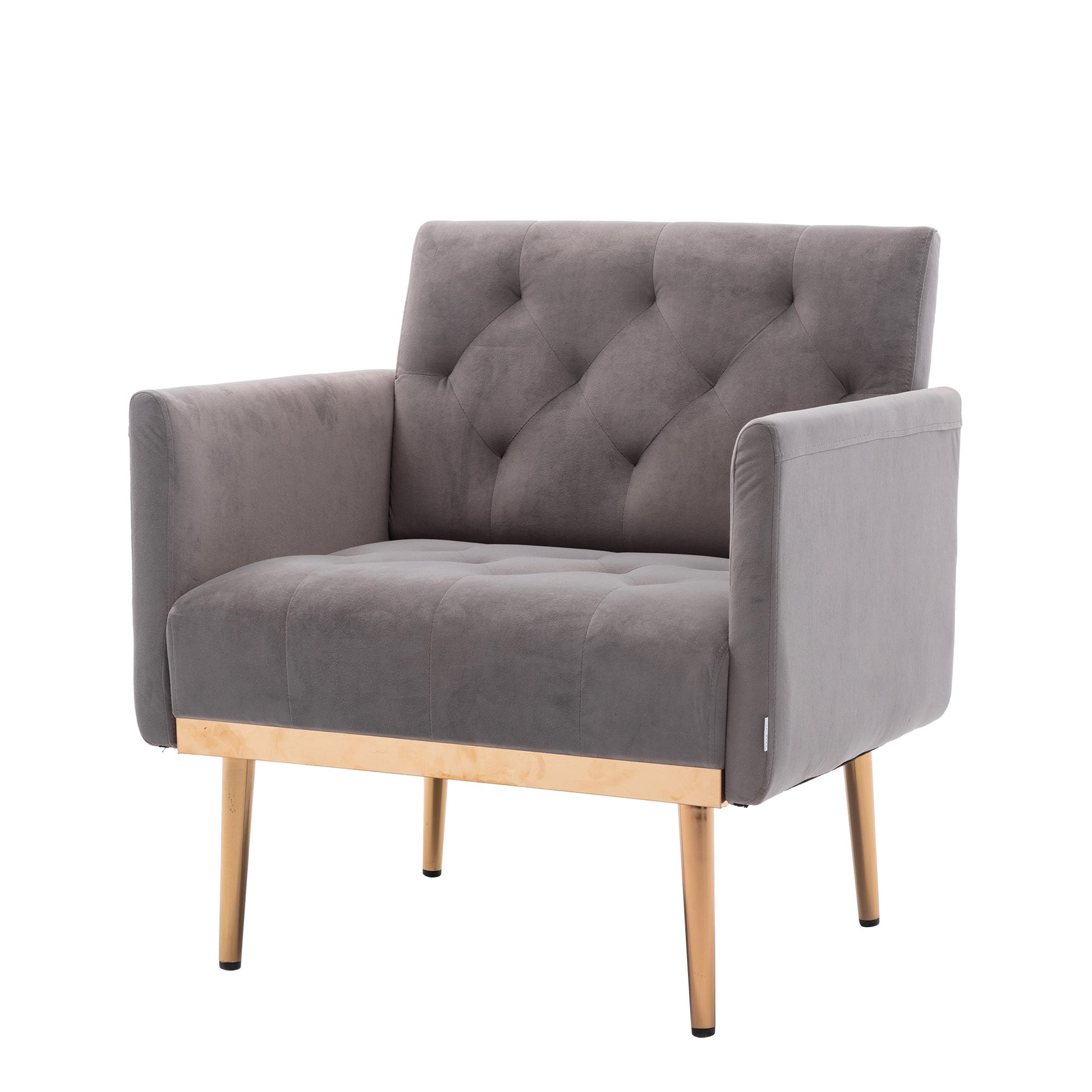 Coolmore Accent Chair ,Leisure Single Sofa With Rose Golden Feet Grey Polyester