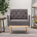 Coolmore Accent Chair ,Leisure Single Sofa With Rose Golden Feet Grey Polyester