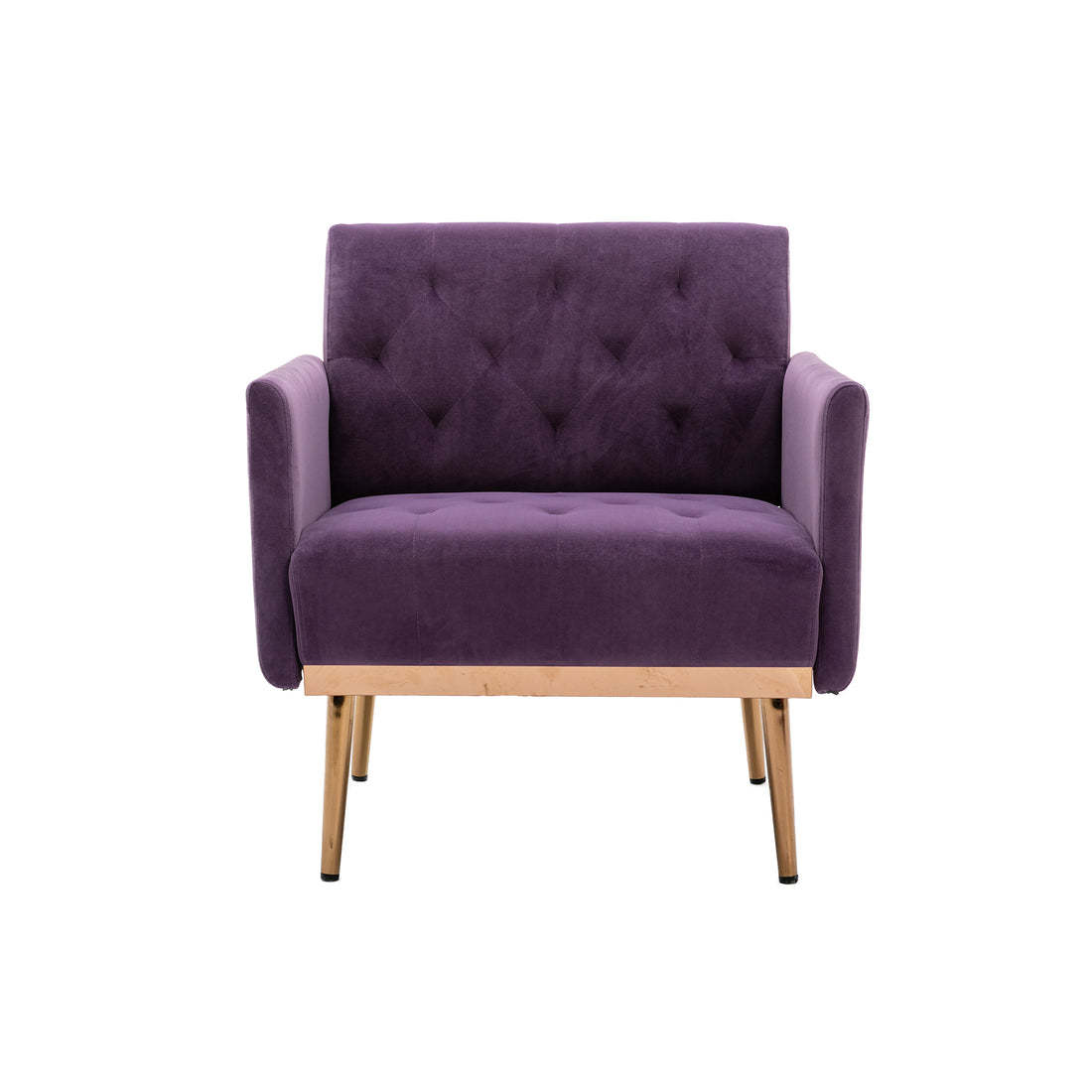 Coolmore Accent Chair ,Leisure Single Sofa With Rose Golden Feet Purple Polyester