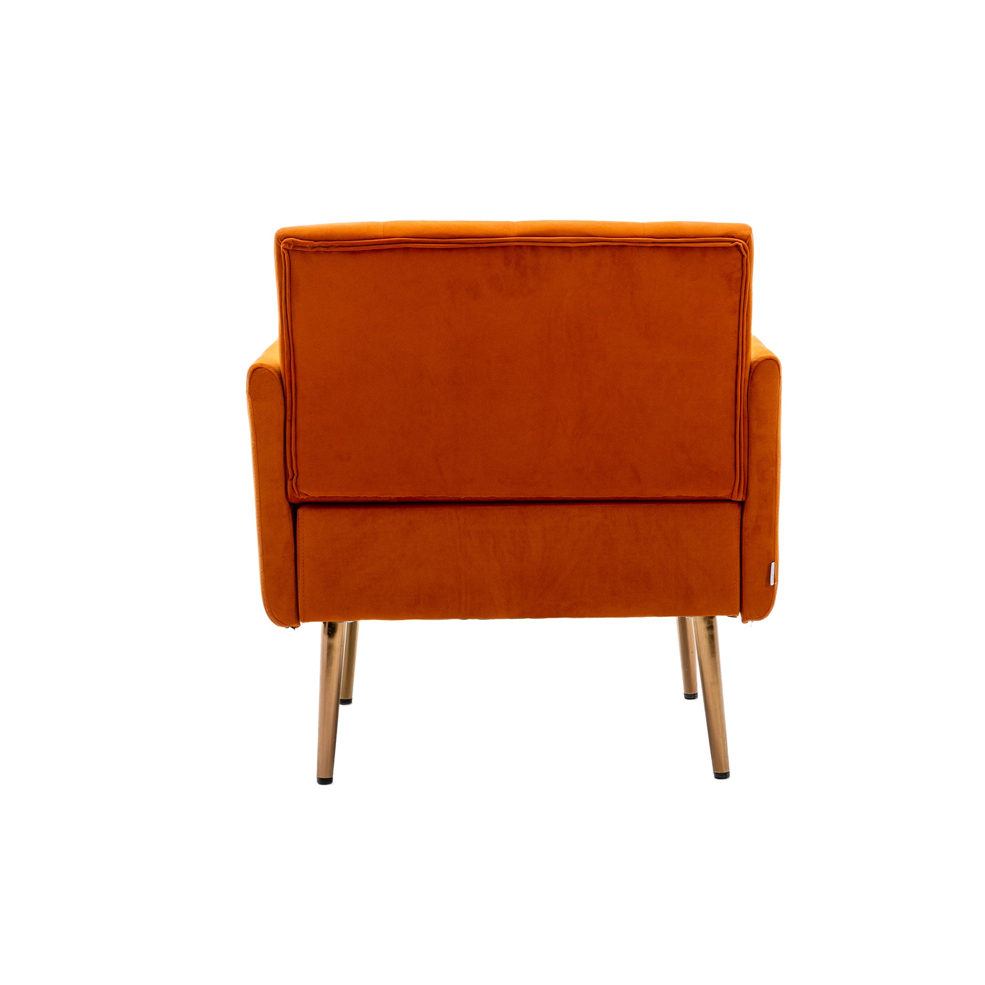 Coolmore Accent Chair ,Leisure Single Sofa With Rose Golden Feet Orange Polyester