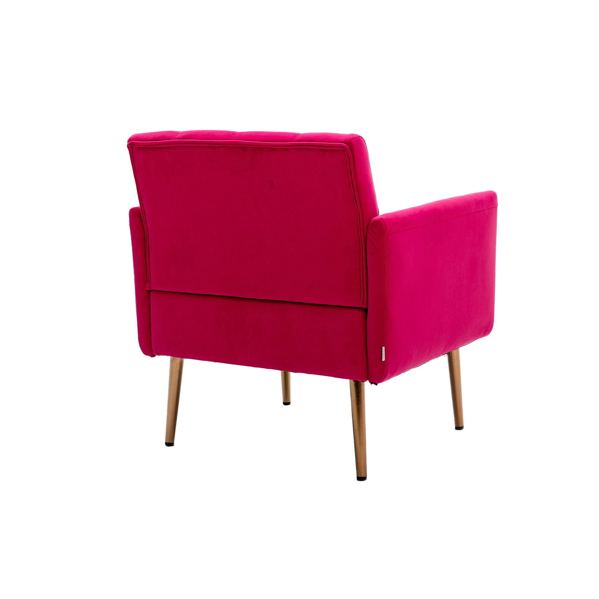 Coolmore Accent Chair ,Leisure Single Sofa With Rose Golden Feet Rose Red Polyester
