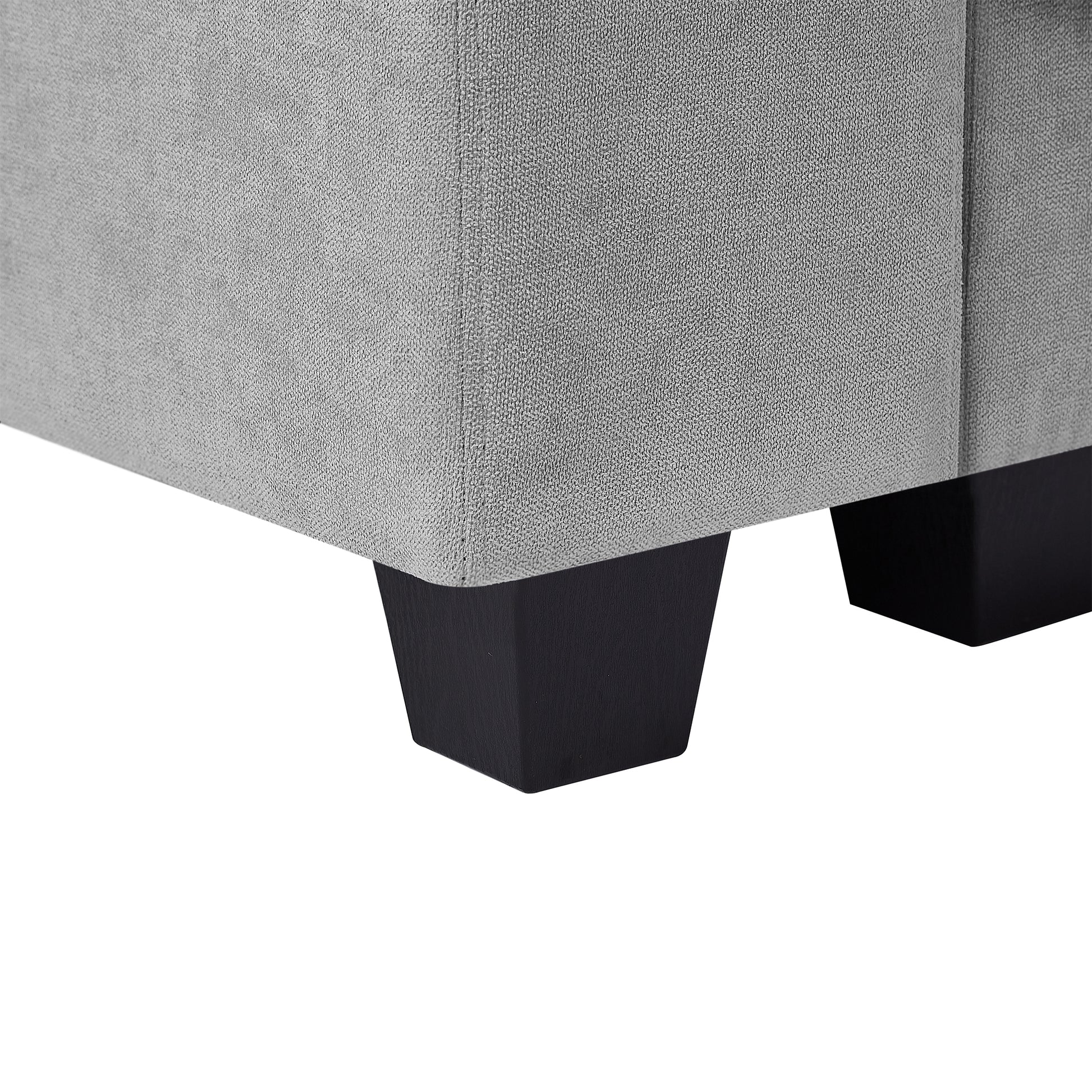 Modern Large L Shape Feather Filled Sectional Sofa, Convertible Sofa Couch With Reversible Chaise For Living Room Light Gray Chenille 5 Seat