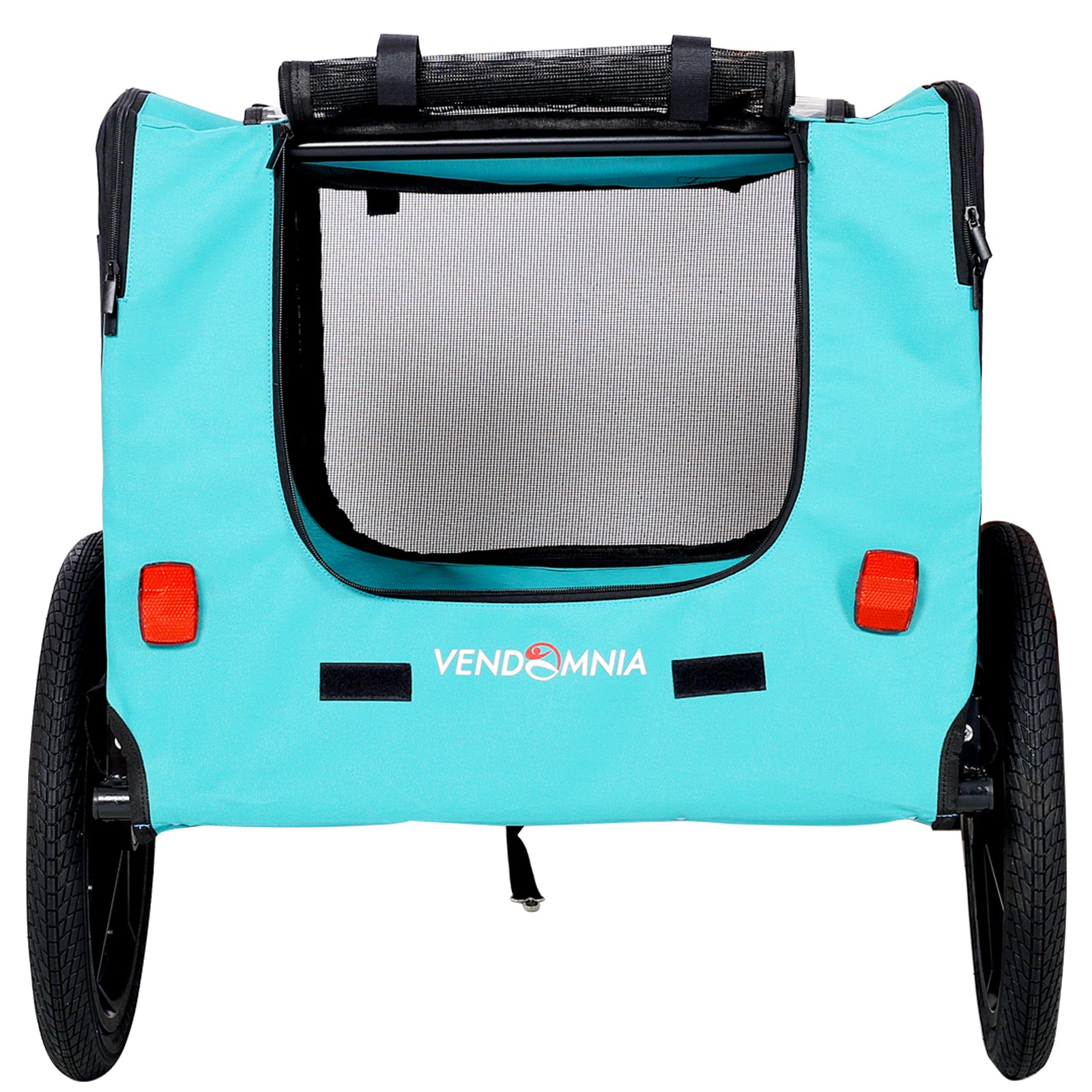 Light Green Foldable Pet Jogging Stroller Dog Carriers Bicycle Trailer Pet Dog Cat Bike Trailer Light Blue Oxford Fabric Metal