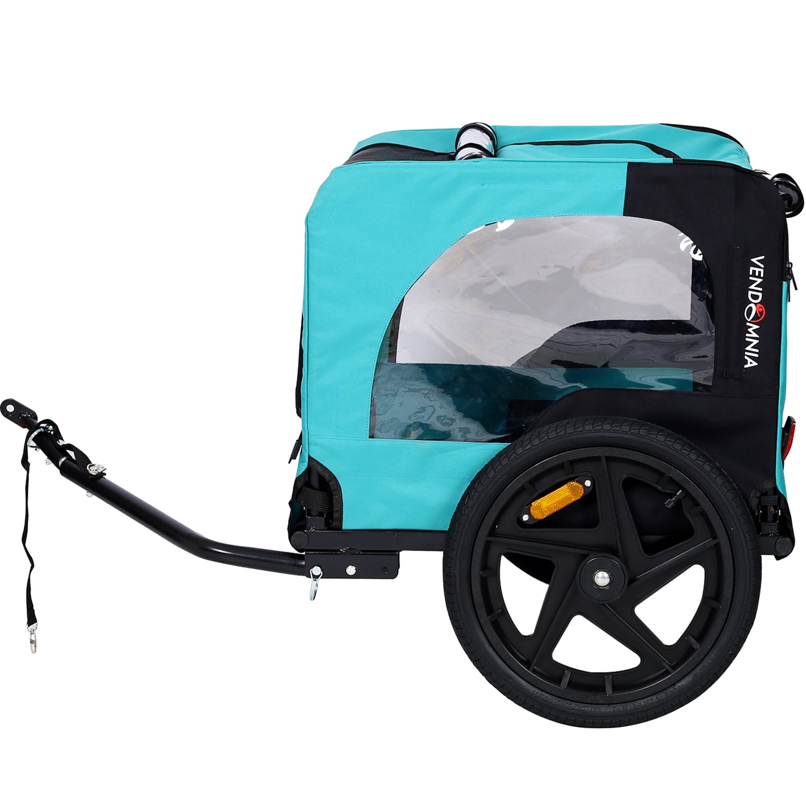 Light Green Foldable Pet Jogging Stroller Dog Carriers Bicycle Trailer Pet Dog Cat Bike Trailer Light Blue Oxford Fabric Metal