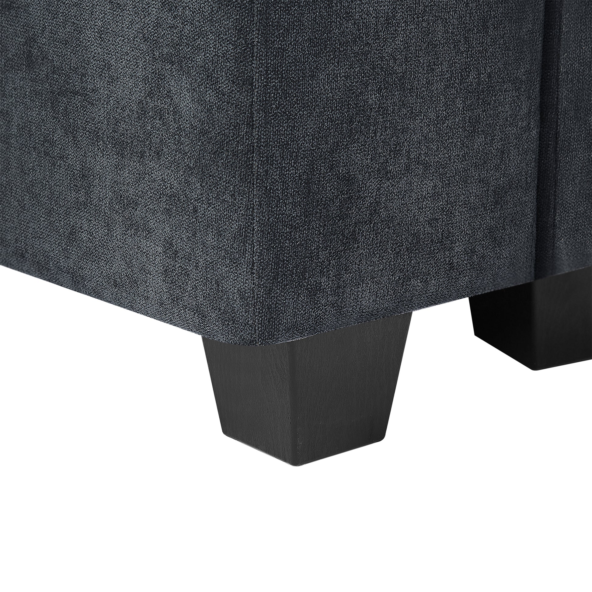 Modern Large L Shape Feather Filled Sectional Sofa, Convertible Sofa Couch With Reversible Chaise For Living Room Dark Gray Chenille 5 Seat