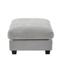 Modern Large L Shape Feather Filled Sectional Sofa, Convertible Sofa Couch With Reversible Chaise For Living Room Light Gray Chenille 5 Seat