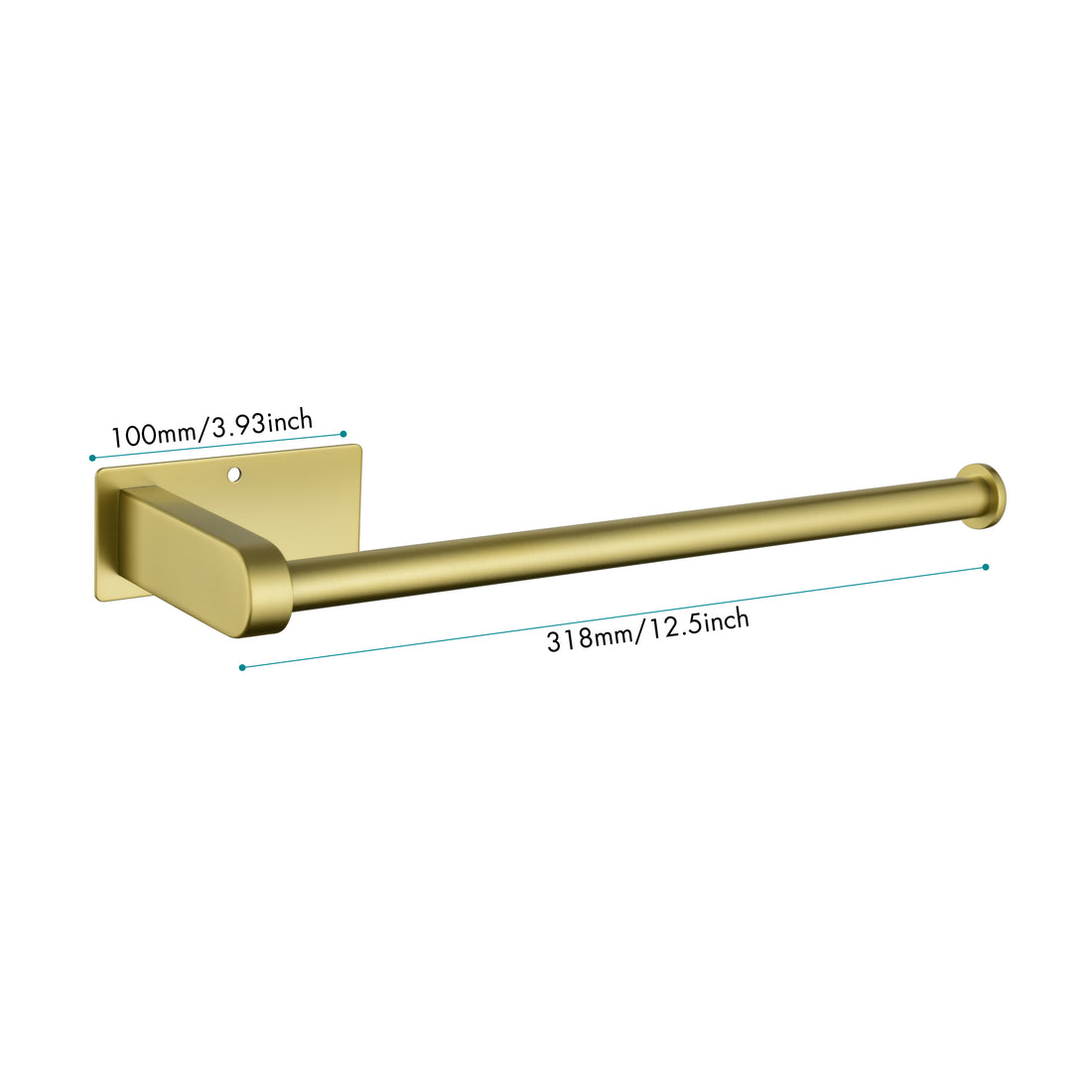 2 Pack Paper Towel Holder Wall Mount, Brushed Gold Paper Towel Holder Under Cabinet, Self Adhesive Paper Towel Holders, Kitchen Towel Holder For Kitchen Organization And Storage 12Inch, 2 Pack Brushed Gold Stainless Steel